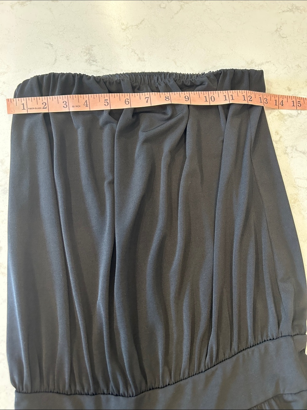 Veronica M Black Shirred Jumpsuit Wide Leg Tube Top Small - Picture 9 of 12